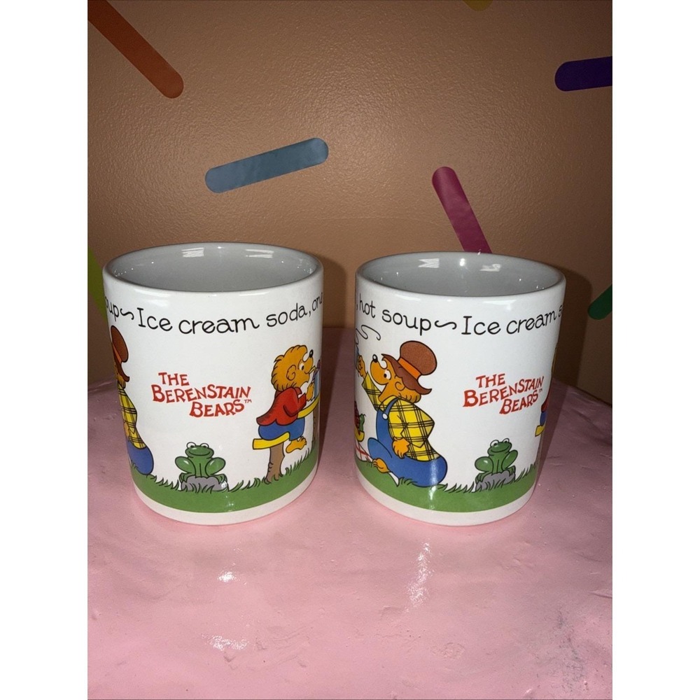 The Berenstain Bears Coffee Milk Cup Mugs Vintage 1987 Princess House Berenstain - Picture 10 of 10